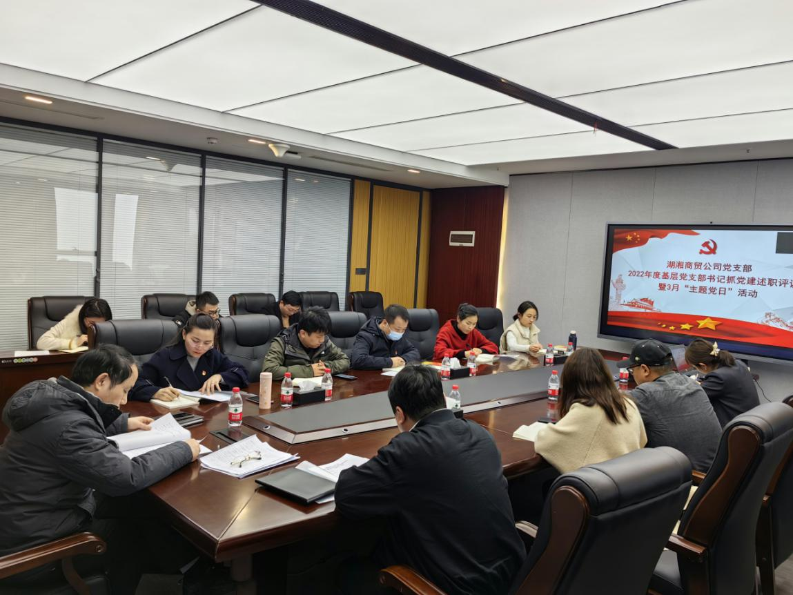 湖湘商贸公司召开2022年度基层党支部书记抓基层党建工作述职评议会议